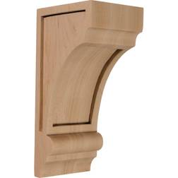 Ekena Millwork 4 3-1/4 Unfinished Wood Diane Recessed Wood Corbel