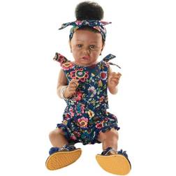 Hoomai Doll Reborn Baby Black African American Lifelike Silicone Doll 58cm