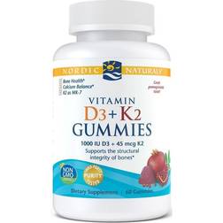 Nordic Naturals Vitamin D3 + K2 Pomegranate Gummies 60 stk