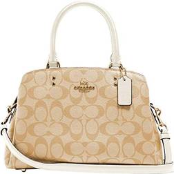 Coach Mini Lillie Carryall In Signature Canvas - Light Khaki/Chalk