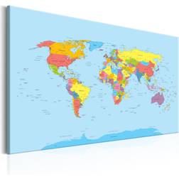 Artgeist Canvas - Rainbow Geography - 90x60 Billede