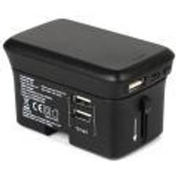 RealPower TravelCharge-4K Rejseoplader PowerBank 4000mAh Sort