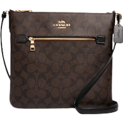 Coach Rowan File Bag In Signature Canvas - Gold/Brown Black