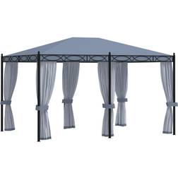 vidaXL Gazebo with Mesh Screens 3x4m