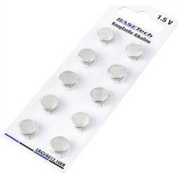 Basetech AG12 Button cell LR43 Alkali-manganese 100 mAh 1.5 V 10 pc(s)