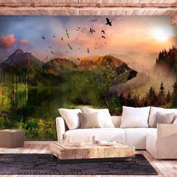 Artgeist Papel Pintado 3d Bear In The Mountain (200x140 Cm)