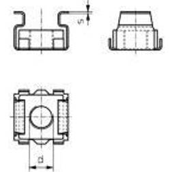 Toolcraft 521847 Burmøtrikker M6 Stål 10 stk