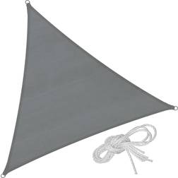 tectake Vela Ombreggiante Triangolare In Polietilene - Grigio - 300 x 300 x 300 cm