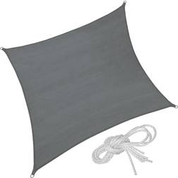 tectake Vela Ombreggiante Quadrata In Polietilene Grigio - 300 x 300 cm