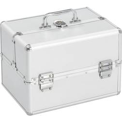 vidaXL Silver Aluminium Make-up Case - Silver
