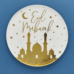 Eid Mubarak Tallerkener Hvid/Guld