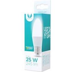 Forever Light Kerte LED pære E27 3W (25W) Hvid