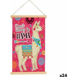 Gift Decor Lærred Lama (1 x 54 x 33 cm) (24 enheder)