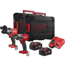 Milwaukee M18FPP2F3-502X 18v Cordless Combi & Mid Torque Impact Wr