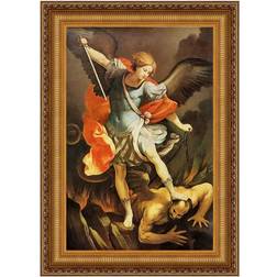 Design Toscano Archangel St. Michael Guido Reni Framed People Oil Painting Figurine