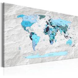 Artgeist Canvas - World Map: Blue Pilgrimages Billede