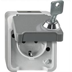 Merten MERT SCHUKO uttag. MEG2423-8029 Nyckel/lås nr. 200 ljusgrå MEG2423- MEG2423-8029 (MEG2423-8029)
