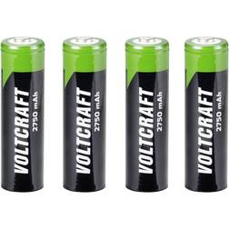 Voltcraft Genopladeligt AA-batteri NiMH 4 stk HR6 SE 2750 mAh