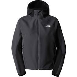 The North Face Women's Athletic Outdoor Softshell Hoodie - Asphalt Grey/TNF Black