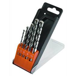 Avit AV08010 Carbide metal Masonry twist drill bit set 5-piece 4 mm, 5 mm, 6 mm, 8 mm, 10 mm Cylinder shank 1 Set