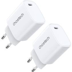 Choetech Oplader Q5004 20W PD til iPhone 12 13 2stk