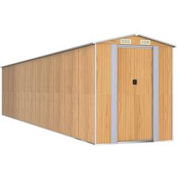 vidaXL Haveskur 192 x 938 x 223 cm Galvaniseret Stål Lysebrun (Areal )