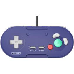 Retro-Bit LegacyGC Manette Filaire pour Nintendo Gamecube Indigo Blue Connexion d'origine