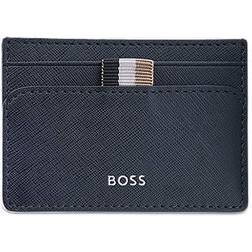 HUGO BOSS Structured money-clip card holder with logo lettering