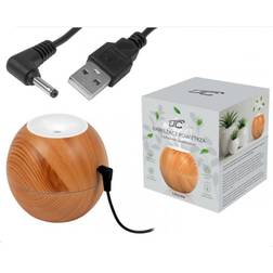 LTC Luftfuktare Aroma Diffuser 4 färger upplyst 130ml Mörk trä