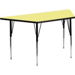 Flash Furniture Wren Trapezoid Adjustable Activity Table, Yellow