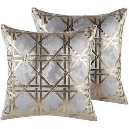 Beliani Cassia Komplett dekorationskudde Guld, Grå (45x45cm)