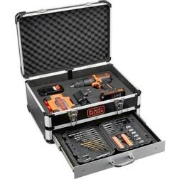 Black & Decker and Perceuse à percussion à batterie 18V 1,5Ah Li-Ion avec Coffret Accessoi