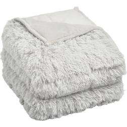 Sienna Fluffy Long Fleece Shaggy Soft Fleece Sensory Couverture lestée 8kg Gris (200x150cm)