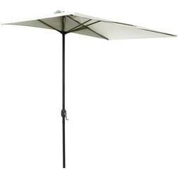 OutSunny 3m Garden Half Round Umbrella Balcony Parasol