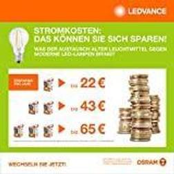 Osram LED-glödlampa LED SUPERSTAR PLUS CLASSIC B FILAMENT 40 3.4 W/2700 K B22d Beställningsvara, 6-7 vardagar leveranstid