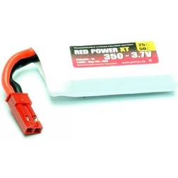 Red Power LiPo accupack 3.7 V 350 mAh 25 C Softcase JST, BEC