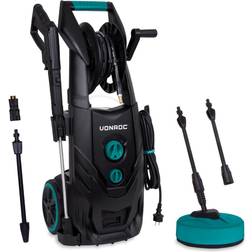 VONROC PRO Højtryksrenser V25-2 2500W 195 bar 468 l/h Slidstærk induktionsmotor Inkl. 8m slange, slangeopruller, m.m