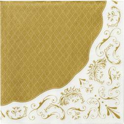 Talking Tables Servietter Damask Guld/Hvid 20-stk