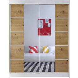 Armario Atlanta 146 Blanco + Roble Artisan 200 x 150 x 58 cm