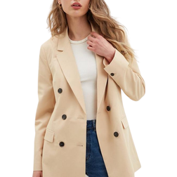 Dorothy Perkins Double Breasted Longline Woven Blazer