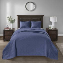 Madison Park Quebec Reversible Set Bedspread Blue