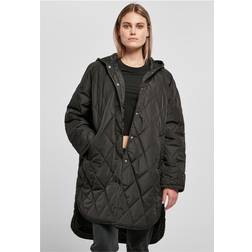 Urban Classics Ladies Ladies Oversized Diamond Quilted Hooded Coat