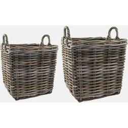 Ivyline Wicker Log Basket 50cm 2pcs