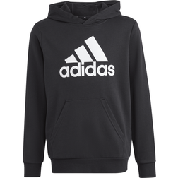 Adidas Junior Big Logo Essentials Cotton Hoodie - Black/White