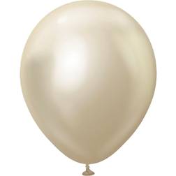 Premium Mellemstore Latexballoner Chrome White Gold