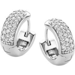Spirit Icons Vivendi Hoop Earrings - Silver/Transparent