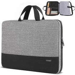 Ytonet Laptop Case, 15.6 inch TSA Laptop Sleeve Water Resistant Durable Computer Carrying Case Compatible for HP, Dell, Lenovo, Asus Notebook, Gifts for Men Women, Grey