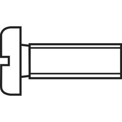 Toolcraft 839657 Cylinderskruvar M2.5 Spår DIN 84 förzinkad