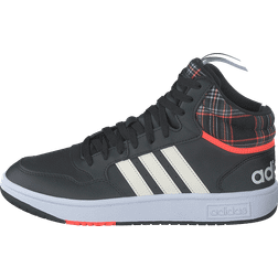 adidas Hoops 3.0 Mid Basketball Classic Shoes - Core Black/Chalk White/Grey Two