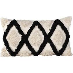 Venture Home Emelie Cushion Cover Polycotton Hovedpudebetræk Hvid, Sort